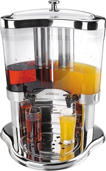 Диспенсер для холодных напитков Sunnex X23888 2х5 л (нерж. сталь / пластик)