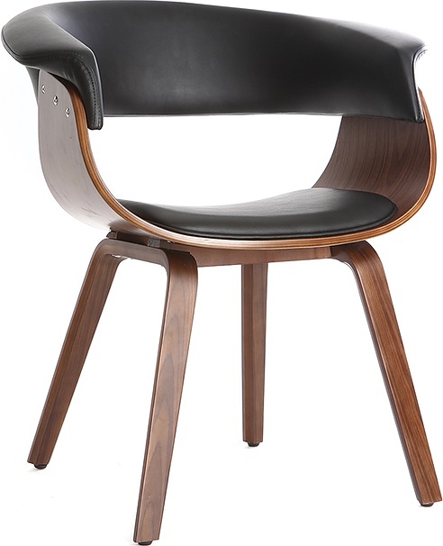 Стул Hesby Synchrony (полимер / фанера) черный / коричневый