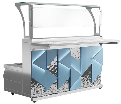 Мармит первых блюд 3-конфорочный индукционный Luxstahl МПИ (С)-1500 Premium Iceberg (Айсберг)