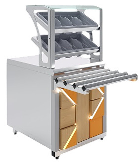 Прилавок для приборов Luxstahl ПП (С)-600 Premium Junior (Джуниор)