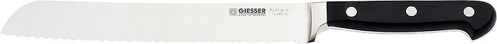 Нож для хлеба Giesser 8260 w 20 L=20 см (нерж. сталь / пластик) кованый клинок