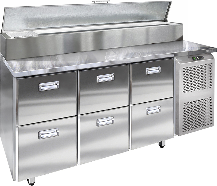 Стол холодильный для пиццы Finist СХСпц-700-0/6 (надстройка GN 1/3)