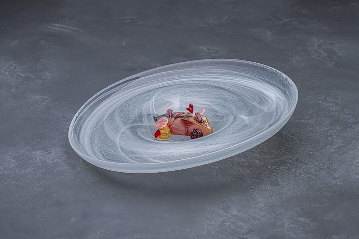 Тарелка ArdaCam Ola ARD 2096.2 d=21 см h=6 см (стекло)