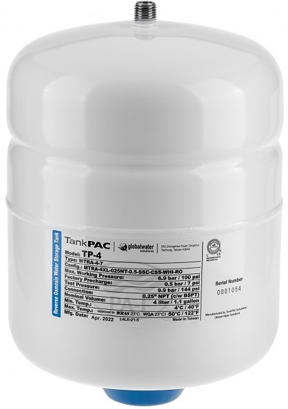 Бак накопительный ГЕЙЗЕР TP-4 1 gal (4 л) TankPac metal 1/4'' NPT (распродажа)
