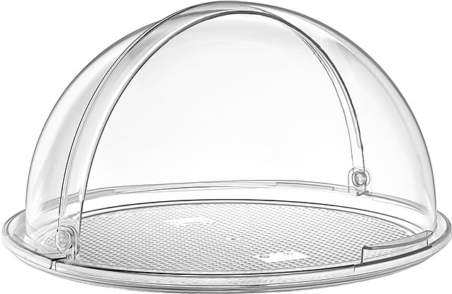 Крышка для подноса Gastroplast GFM-13 Roll-Top d=39 см h=20 см с ручками (поликарбонат) прозрачная