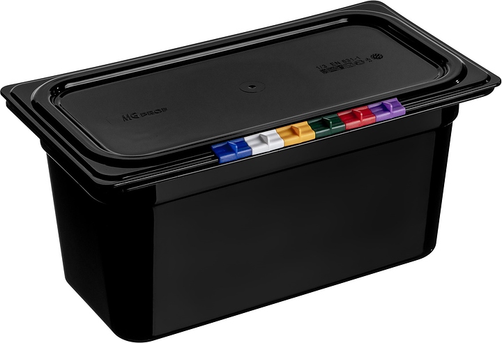 Гастроемкость MGprof 79749 GN 1/3-150 (325х176х150) 5,5 л (полипропилен) с крышкой черная