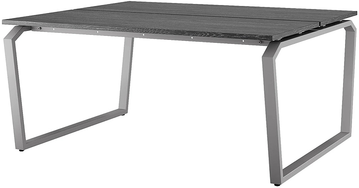 Стол офисный КОБОР TB/2-80/160 aluminum/glazed