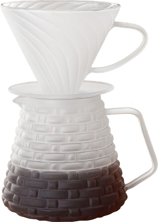 Набор для пуровера P.L. Barbossa S0579 кофейник 600 мл с воронкой на 1-4 чашки (стекло)