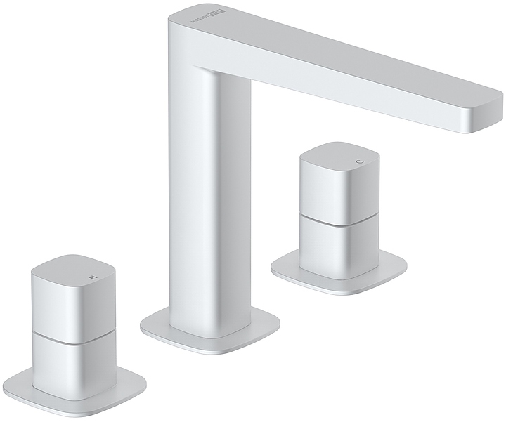 Смеситель для раковины встраиваемый Wasserkraft Saale 9535 белый soft-touch