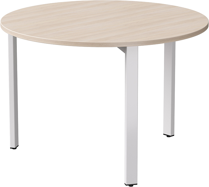 Стол переговорный Everprof EVO D1100 1100x755 мм (ЛДСП / металл) дуб соната / белый
