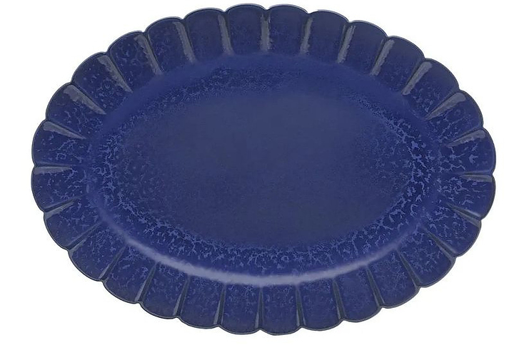 Блюдо овальное Oxford FLORA AMOR PERFEITO 152464 42х30х2.5 см синий