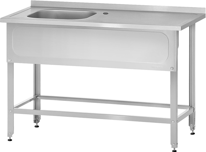 Ванна моечная Mecon Norma Inox РПЦн 1200х700х860 мм (1 м/о левое 500х500х300 мм) ножка угловая