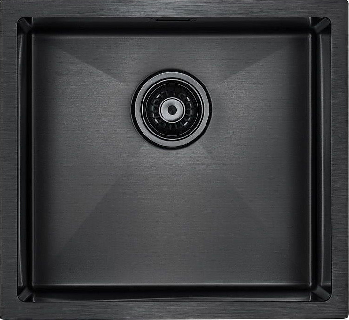 Мойка кухонная Paulmark Weser PM804844-GM вороненая сталь