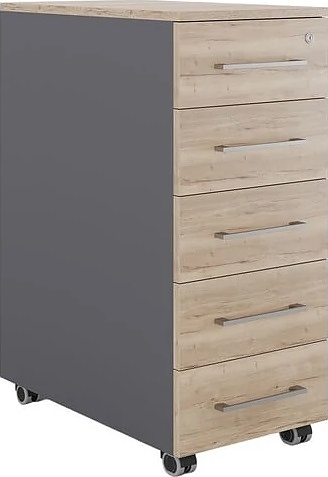 Тумба мобильная КОБОР TМ5-40/50 graphite/natural