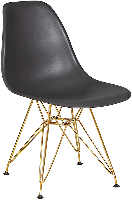 Стул обеденный DOBRIN 638APP-LMZL DSR (темно-серый, золотой)