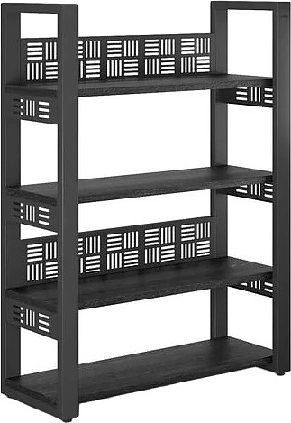 Стеллаж открытый КОБОР SO4-100/36 black/wood