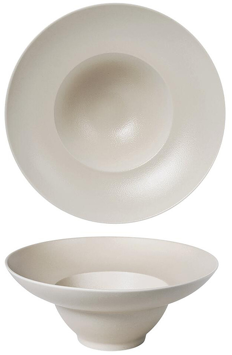 Тарелка глубокая для пасты Noble Light Grey 095556A-L010-LGS 400 мл серый