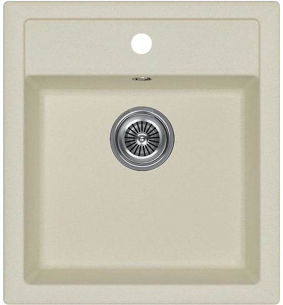Кухонная мойка KUCHENSTERN 104JS10 UNDER 45 Ku-Granit 465х505х210 мм жасмин
