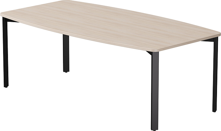 Стол переговорный Everprof EVO 2100х1100x755 мм (ЛДСП / металл) дуб соната / черный