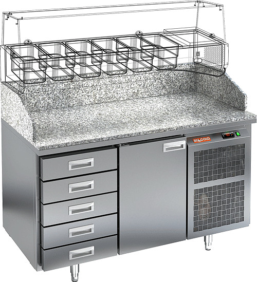 Стол для пиццы HICOLD PZ4-1/GN (без витрины)