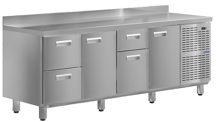 Стол холодильный KAYMAN КСХ-2141/70 (2 двери, 4 ящика)