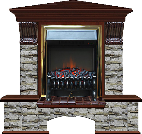 Камин Glenrich Бостон К Fobos BR Алтай красное дерево угловой