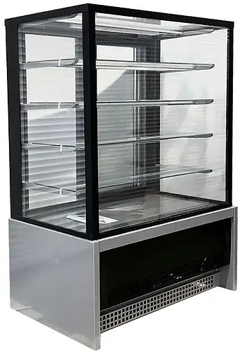 Витрина кондитерская CLSY LUXE Showcase 1,0 XL 995х650х1500 мм техно (черно-серый)