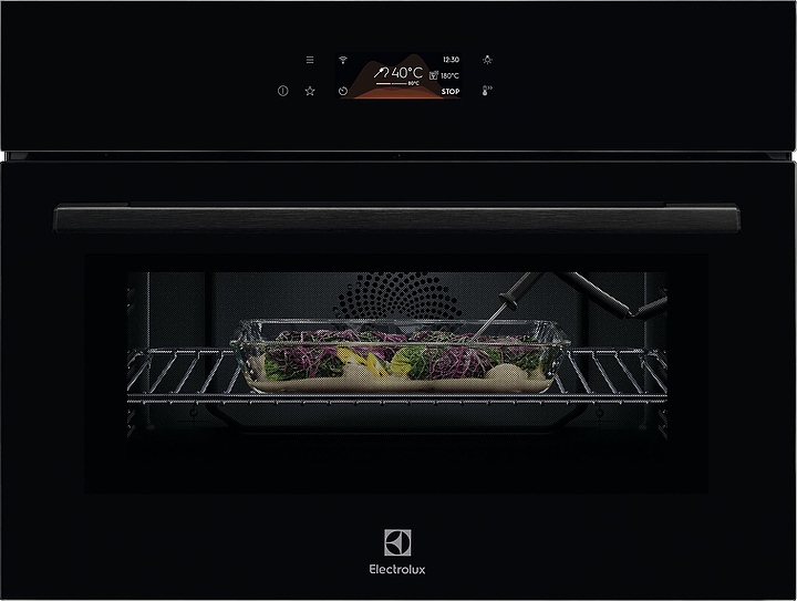 Духовой шкаф комбинированный с микроволнами Electrolux LVL8E09Z черный / стекло