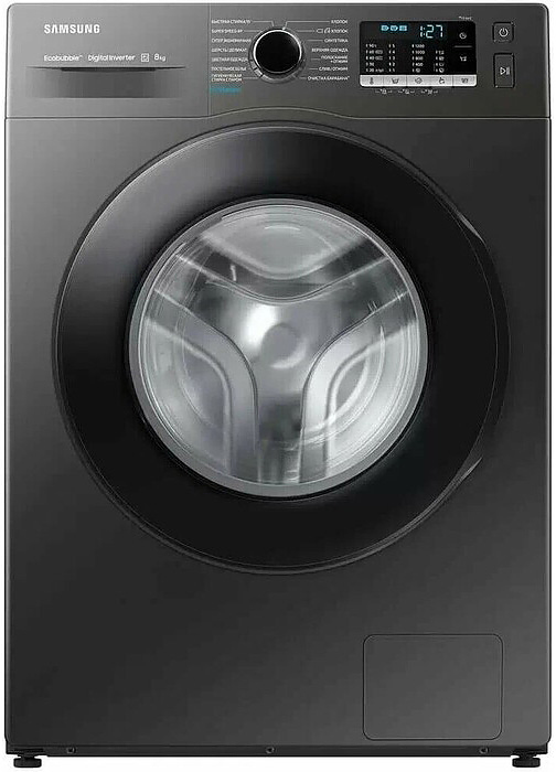 Машина стиральная Samsung WW5100A инокс, черный люк