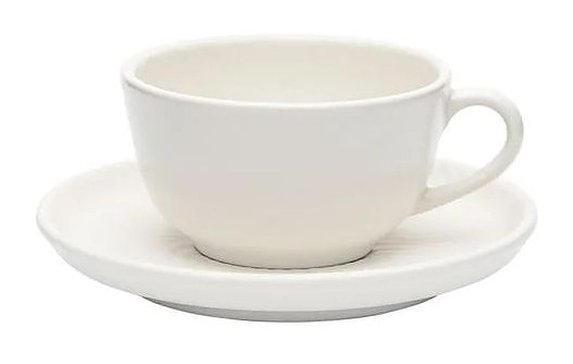 Пара чайная Oxford FLAT ZEN 151514 (чашка 200 мл и блюдце 14,5 см) белый