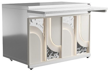 Прилавок нейтральный Luxstahl ПН-1200 Premium Arch (Арка)