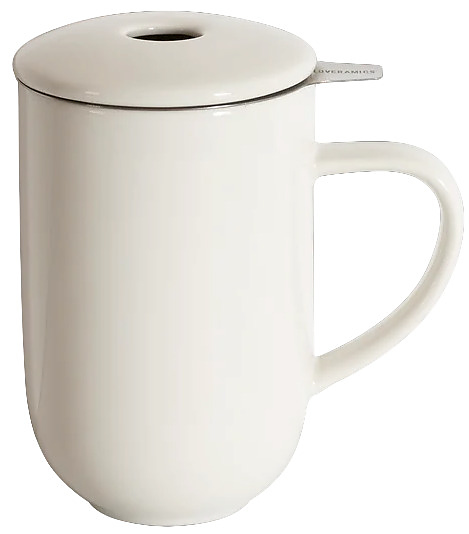 Кружка заварочная Loveramics Pro Tea Mug With Infuser & Lid C097-15ACR 450 мл, с отверстием в крышке, бежевый (beige)