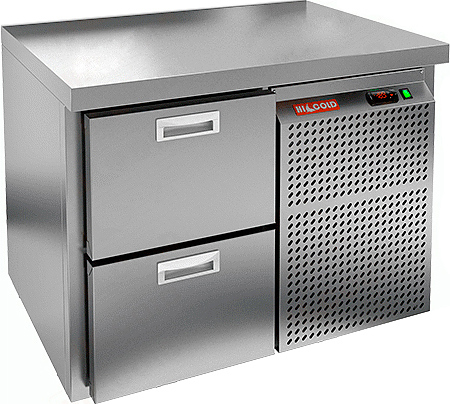 Стол морозильный HICOLD GN 2 BR2 BT O без борта
