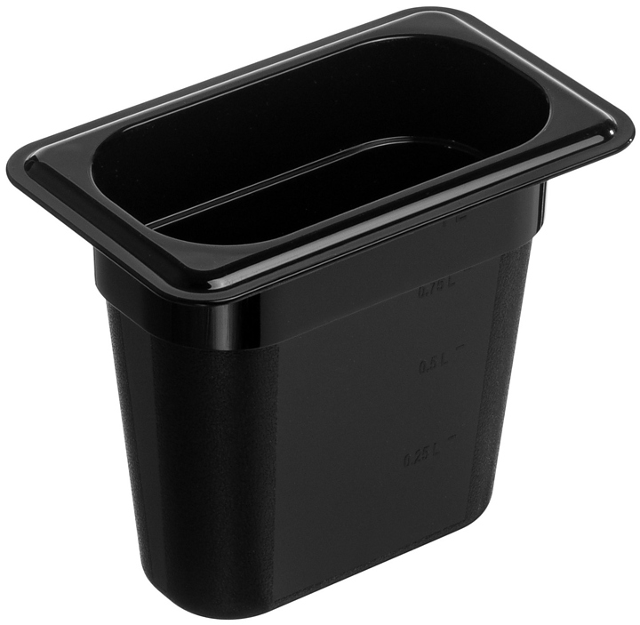 Гастроемкость Gastroplast 79724 GN 1/9-150 (176х108х150) 1.1 л поликарбонат, черный