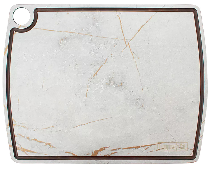 Доска разделочная c желобом ComposeEat Fashion DRJ29220435KL6 29х22 см, мраморный Грейс