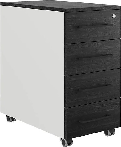 Тумба мобильная КОБОР TМ4-40/80 white/wood