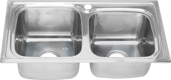Кухонная мойка двойная MELANA 7239 028 ta*5 0,8/210