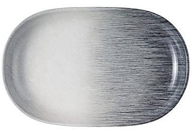 Блюдо овальное ID Fine Brezza 20004-143023 23 см белый, серый