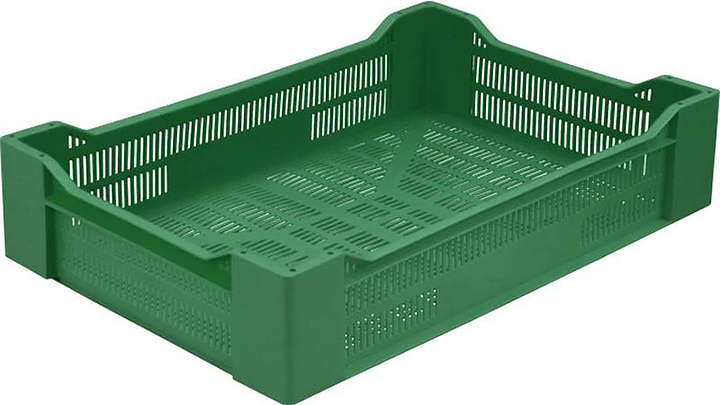 Ящик для овощей и фруктов ТАРА.РУ 119 600х400х135 мм зеленый
