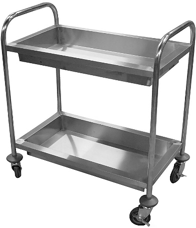 Тележка для сбора посуды Luxstahl 2-х ярусная [A1013, BR-2L, BD2-L2]
