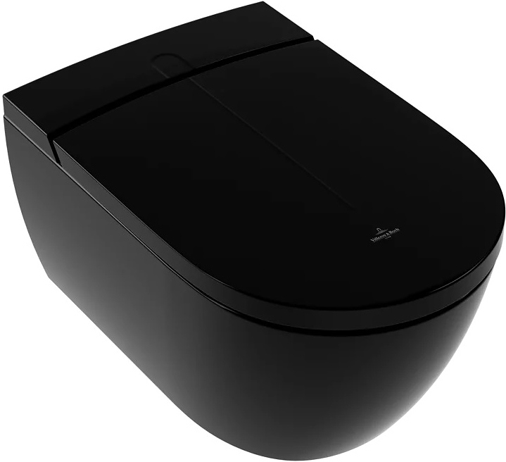 Унитаз-биде подвесной без фена Villeroy & Boch ViClean V0E100S0 чёрный