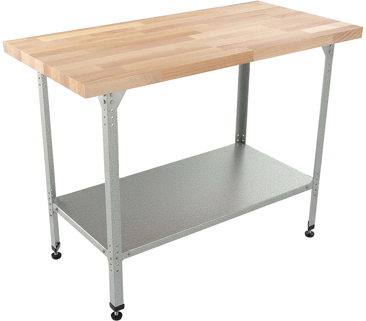 Стол кондитерский Мебель Фронт Бизнес СКБП 1500x600x860 мм, полка сплошная, береза