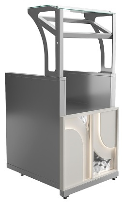 Прилавок для приборов и подносов Luxstahl ПП (С)-600 MAX Premium Arch (Арка)