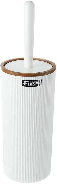 Ёршик для унитаза напольный Fixsen White Boom FX-412-5 белый