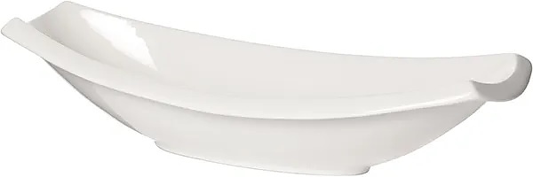 Салатник Kunstwerk A6538 460 мл 30х12 см h=5,5 см (фарфор) «лодочка» белый