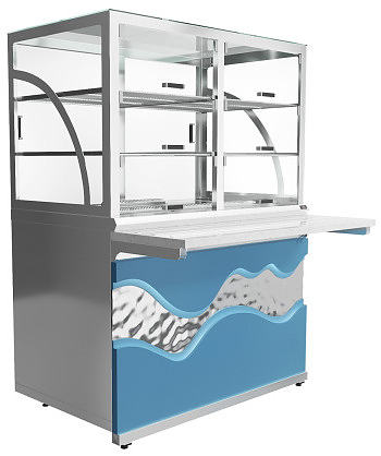 Прилавок холодильный Luxstahl ПХК (С)-1200 Premium River (Река)