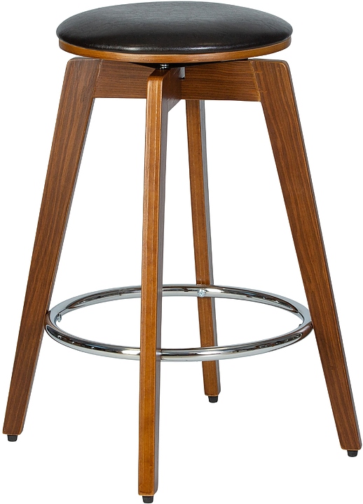 Табурет полубарный DOBRIN 6722-LMZ TOM'66 (черный, коричневое дерево)
