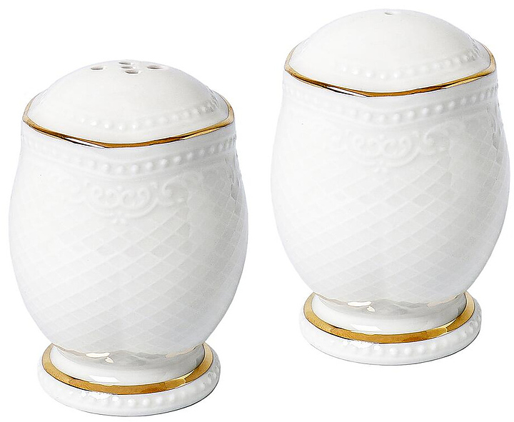 Набор для специй Noble Aristocrat 313902/313904-gold 350 мл белый