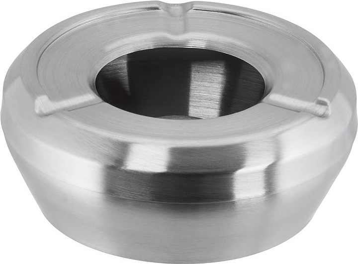 Пепельница APS 46767 d=9,8 см h=4,3 см штабелируемая (нерж. сталь) полированная сталь