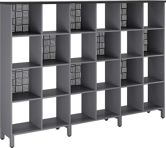 Стеллажная система КОБОР SQ-4X6 graphite/wood